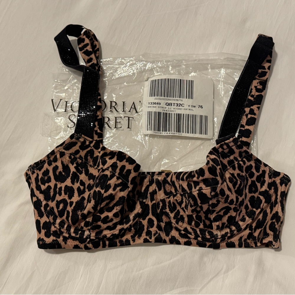 Victoria's Secret Wicked Shine Strap Leopard Bikini Top